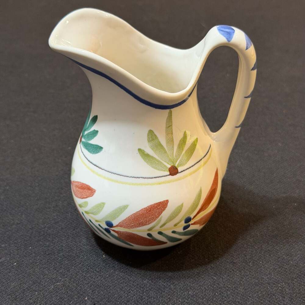 Stebner Suffield, OH Hand Painted Ceramic Creamer/Pitcher, 1995